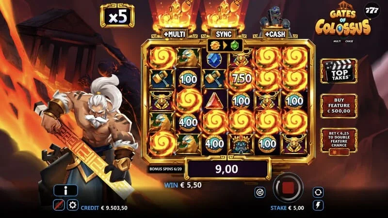 Gates of Colossus MultiChase – печеливша комбинация в основната игра